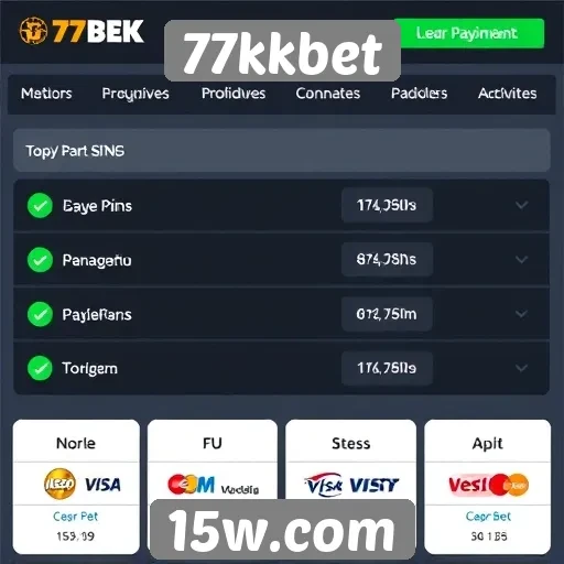 Métodos de pagamento disponíveis no 77kkbet